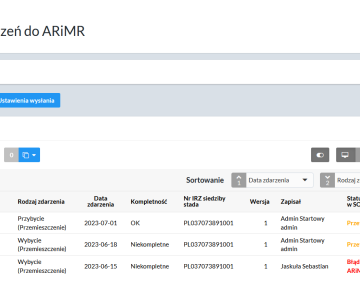 rejestr – zgłoś do arimr