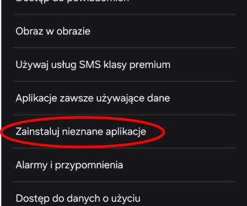 zainstaluj nieznane